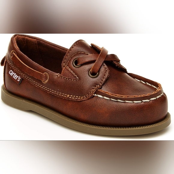 Carter's Other - Carter’s Toddler Brown Loafer Boat Shoes Boys Dress Casual Sz 7T